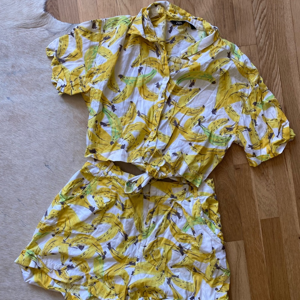 Zara Yellow Banana Print Set